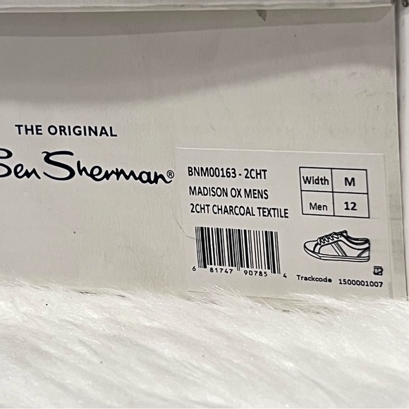 Ben Sherman Men’s Madison Oxford Sneakers Charcoal Textile Size 12 - Picture 14 of 14